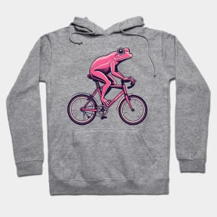 pink frog cycling Hoodie